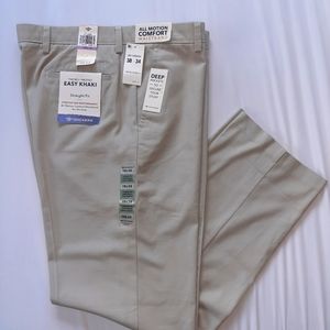 Dockers No Wrinkles Easy Khaki Straight Fit W38 L34 Motion Comfort Waist Pants
